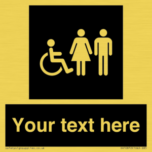 Custom information: black panel disabled female and male